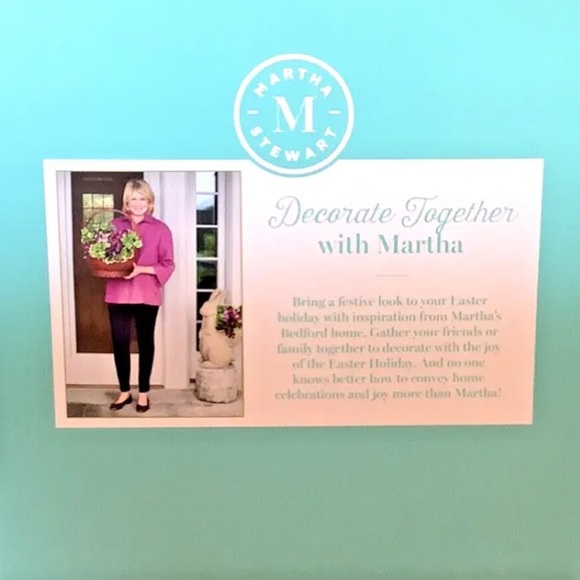 Martha Stewart Set of 2 Ceramic Easter Bunny Rabbits Spring 10.5” Figurines NEW - Picture 3 of 8